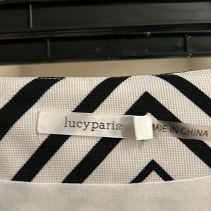 Lucy Paris Black and white chevron pencil skirt